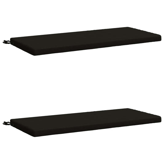 2-Piece Bench Cushions SOEST 2 pcs 100% Polyester Black