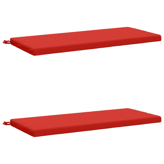 2-Piece Bench Cushions SOEST 2 pcs 100% Polyester Red
