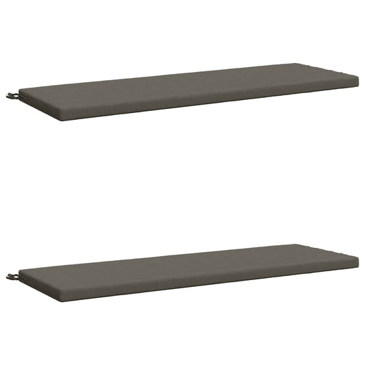 2-Piece Bench Cushions SOEST 2 pcs 100% Polyester Grey