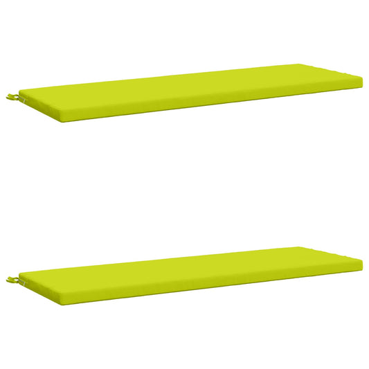 2-Piece Bench Cushions SOEST 2 pcs 100% Polyester Bright Green