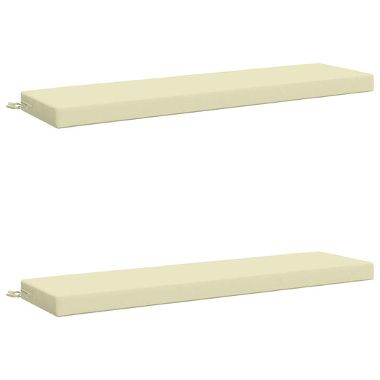 2-Piece Bench Cushions SOEST 2 pcs 100% Polyester Cream