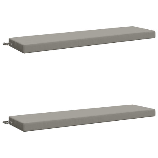 2-Piece Bench Cushions SOEST 2 pcs 100% Polyester Grey