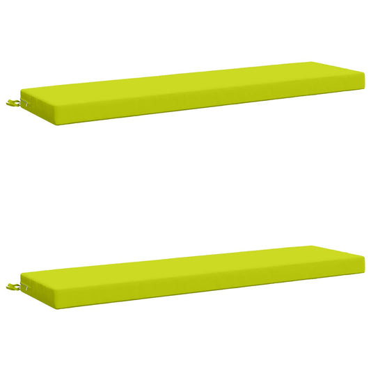 2-Piece Bench Cushions SOEST 2 pcs 100% Polyester Bright Green
