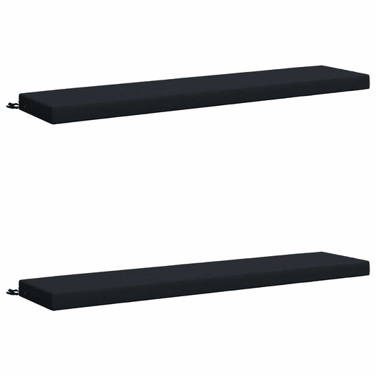 2-Piece Bench Cushions SOEST 2 pcs 100% Polyester Dark Blue