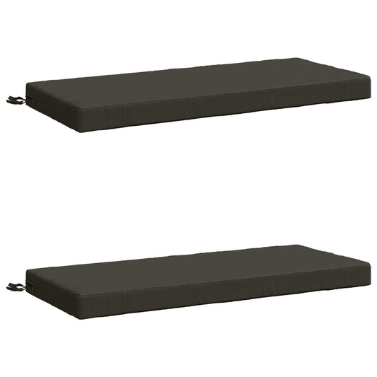 2-Piece Bench Cushions SOEST 2 pcs 100% Polyester Anthracite