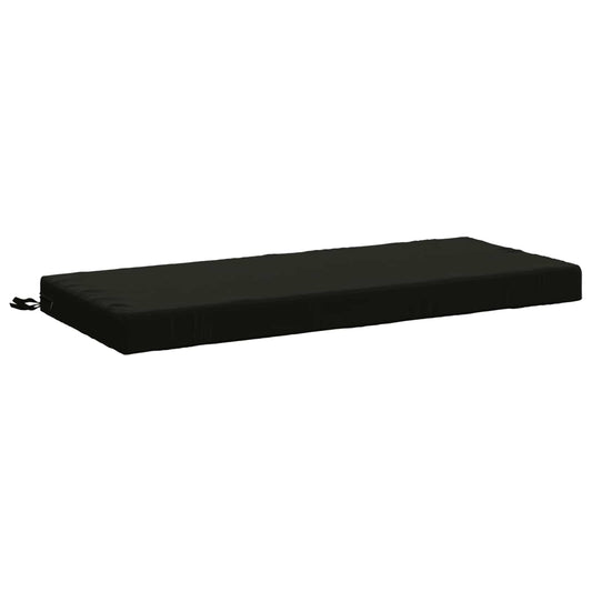 Bench Cushion SOEST 100% Polyester Black 120 x 50 x 8 cm
