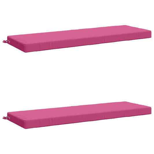 2-Piece Bench Cushions SOEST 2 pcs 100% Polyester Pink