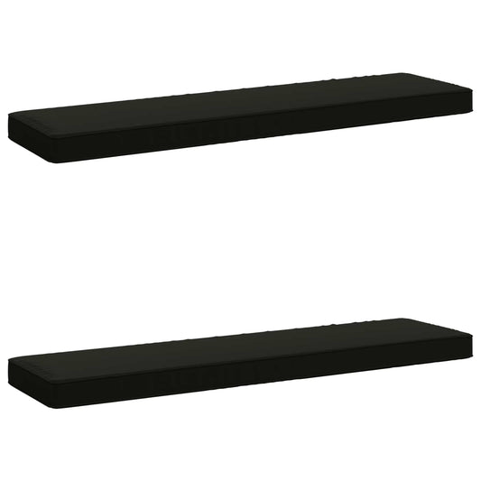 2-Piece Bench Cushions VUGHT 2 pcs 100% Polyester Black