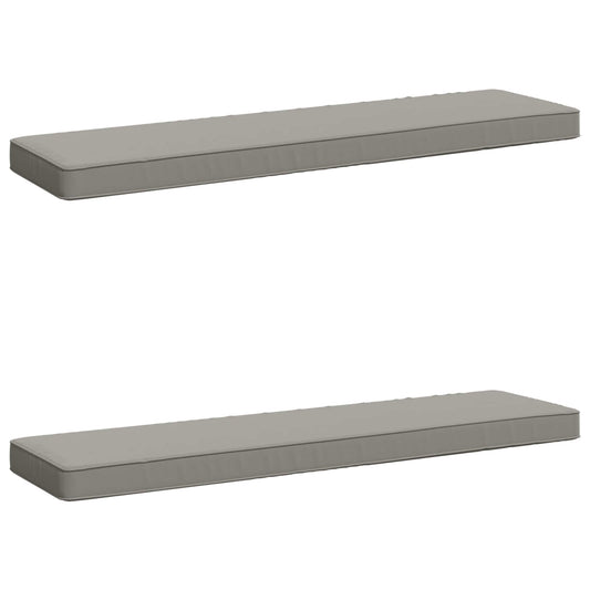 2-Piece Bench Cushions VUGHT 2 pcs 100% Polyester Grey