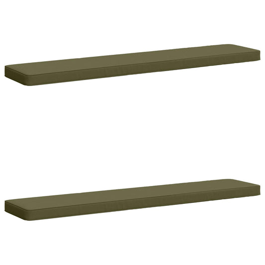 2-Piece Bench Cushions VUGHT 2 pcs 100% Polyester Olive Green