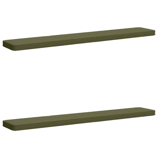 2-Piece Bench Cushions VUGHT 2 pcs 100% Polyester Olive Green