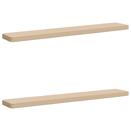 2-Piece Bench Cushions VUGHT 2 pcs 100% Polyester Cream
