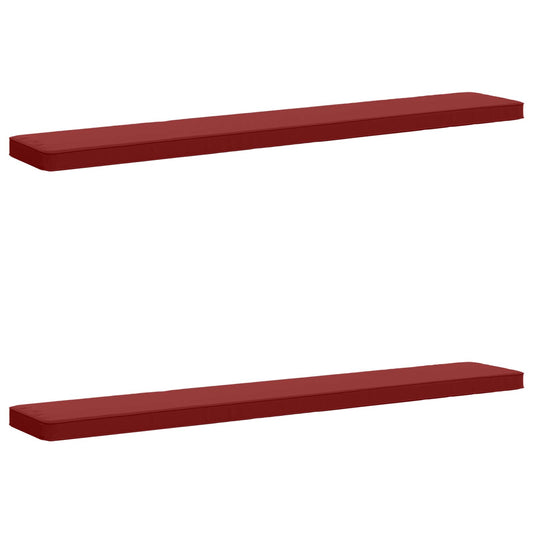 2-Piece Bench Cushions VUGHT 2 pcs 100% Polyester Wine Red