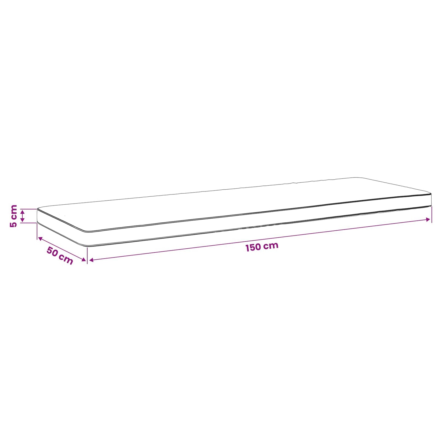 2-Piece Bench Cushions VUGHT 2 pcs 100% Polyester Red