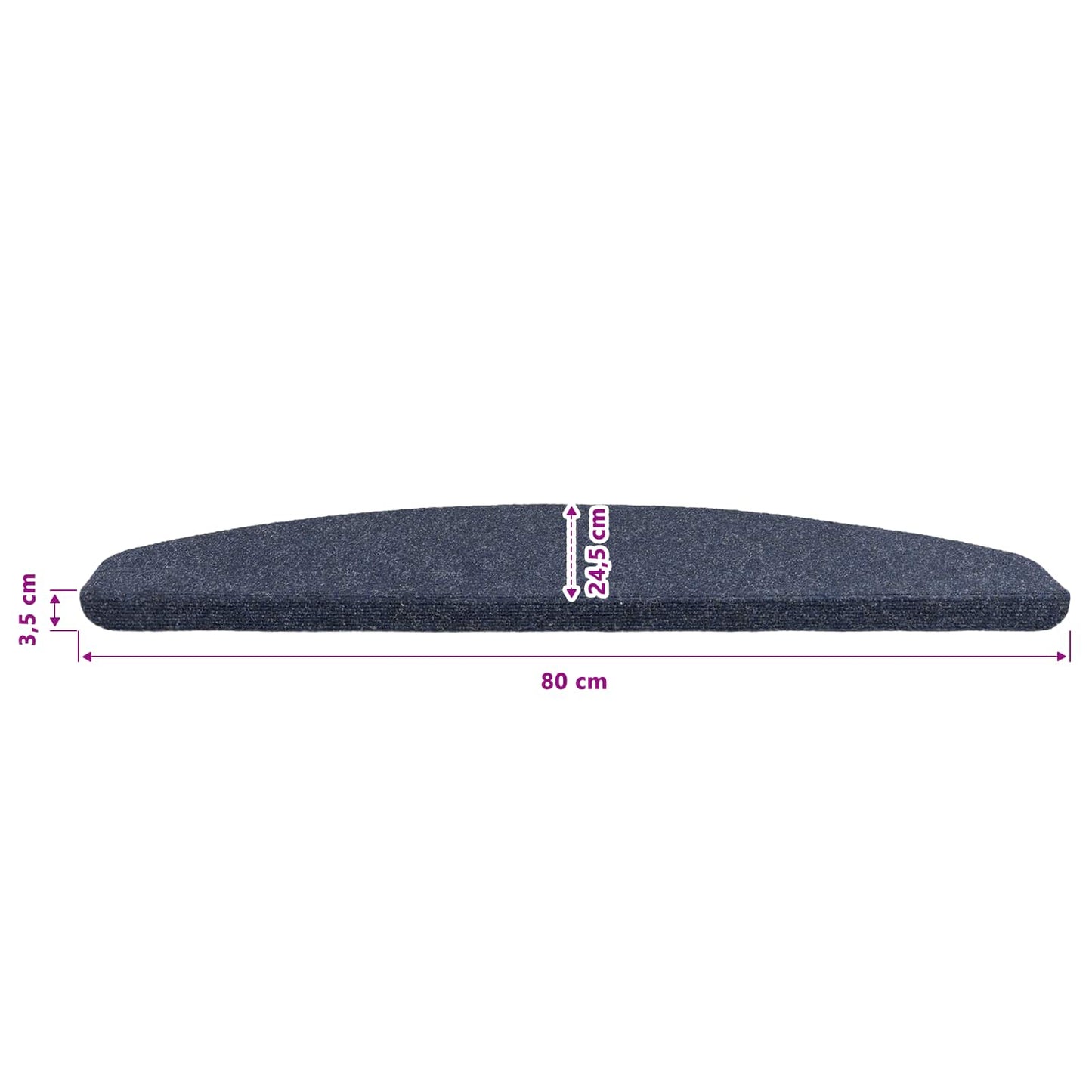Self-adhesive Stair Mats 15 pcs 80 x 28 x 3.5 cm Blue