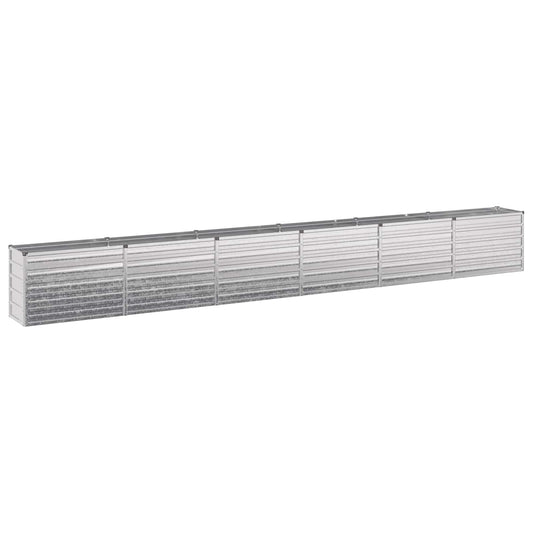 Raised Garden Bed Silver 480 x 40 x 55 cm galvanized