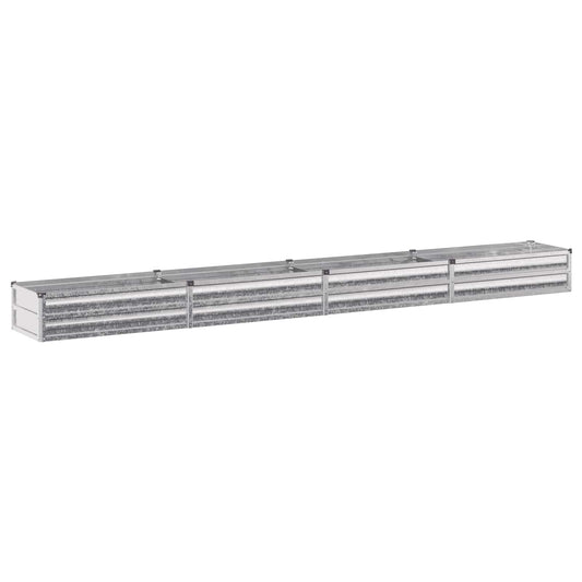 Raised Garden Bed Silver 320 x 40 x 24 cm galvanized
