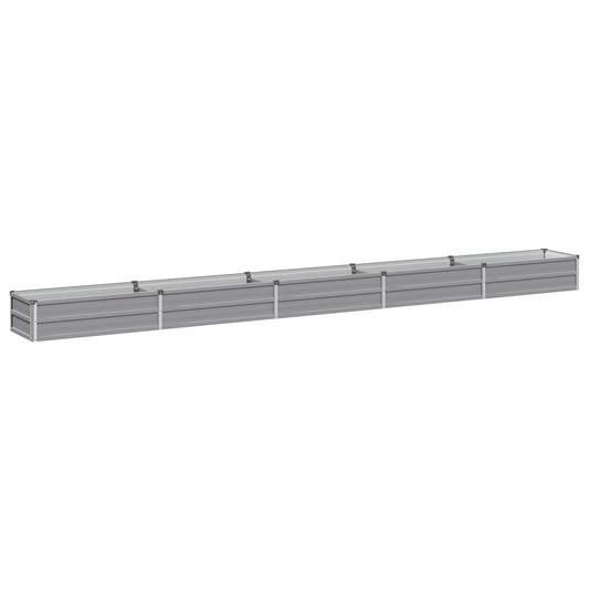 Raised Garden Bed Grey 400 x 40 x 24 cm cold-rolled steel
