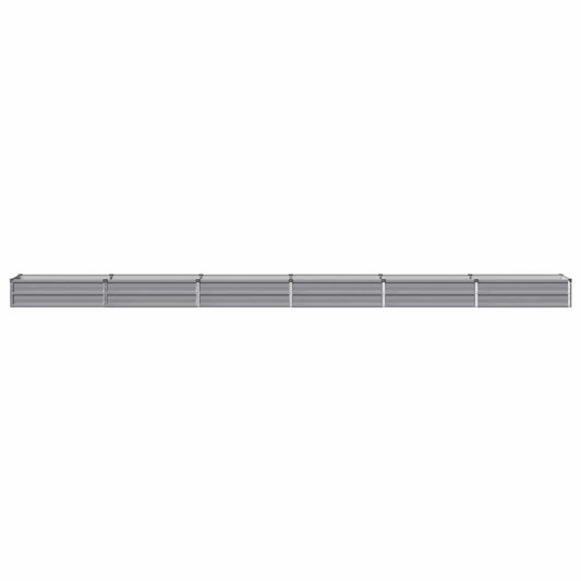 Raised Garden Bed Grey 480 x 40 x 24 cm cold-rolled steel