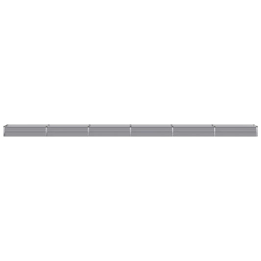 Raised Garden Bed Grey 600 x 40 x 24 cm cold-rolled steel