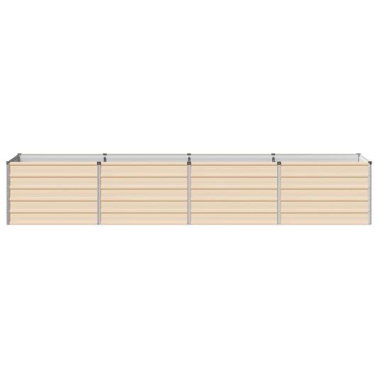 Raised Garden Bed Ivory 320 x 80 x 55 cm cold-rolled steel