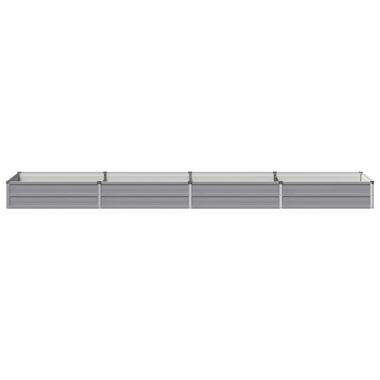 Raised Garden Bed Grey 320 x 80 x 24 cm cold-rolled steel
