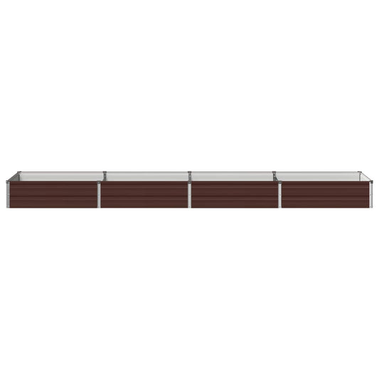 Raised Garden Bed Brown 320 x 80 x 24 cm cold-rolled steel