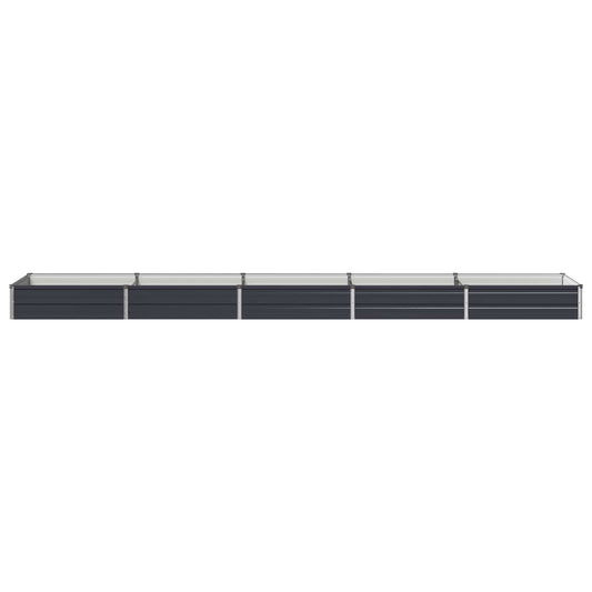 Raised Garden Bed Anthracite 400 x 80 x 24 cm cold-rolled steel