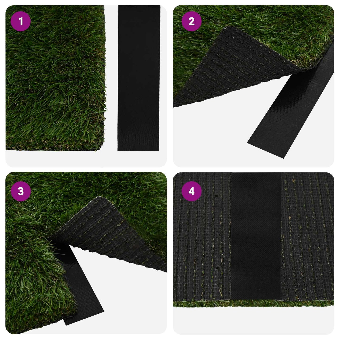 Artificial Grass Tape Self-adhesive Black 10 x 0.05 cm