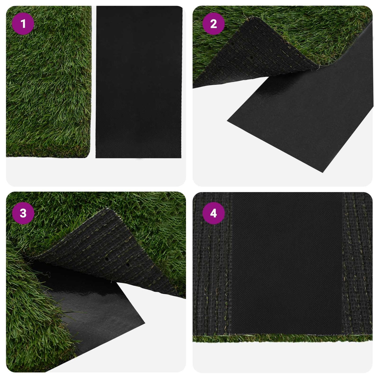 Artificial Grass Tape Self-adhesive Black 15 cm x 20 m