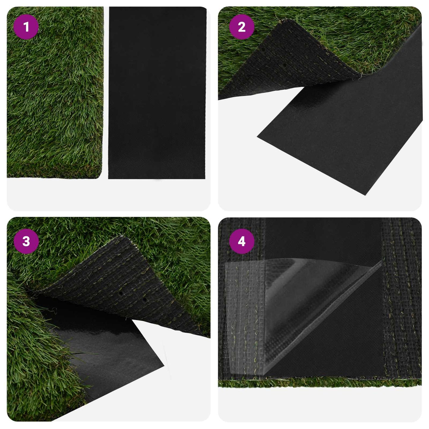 Artificial Grass Tape Self-adhesive Black 20 x 0.15 cm