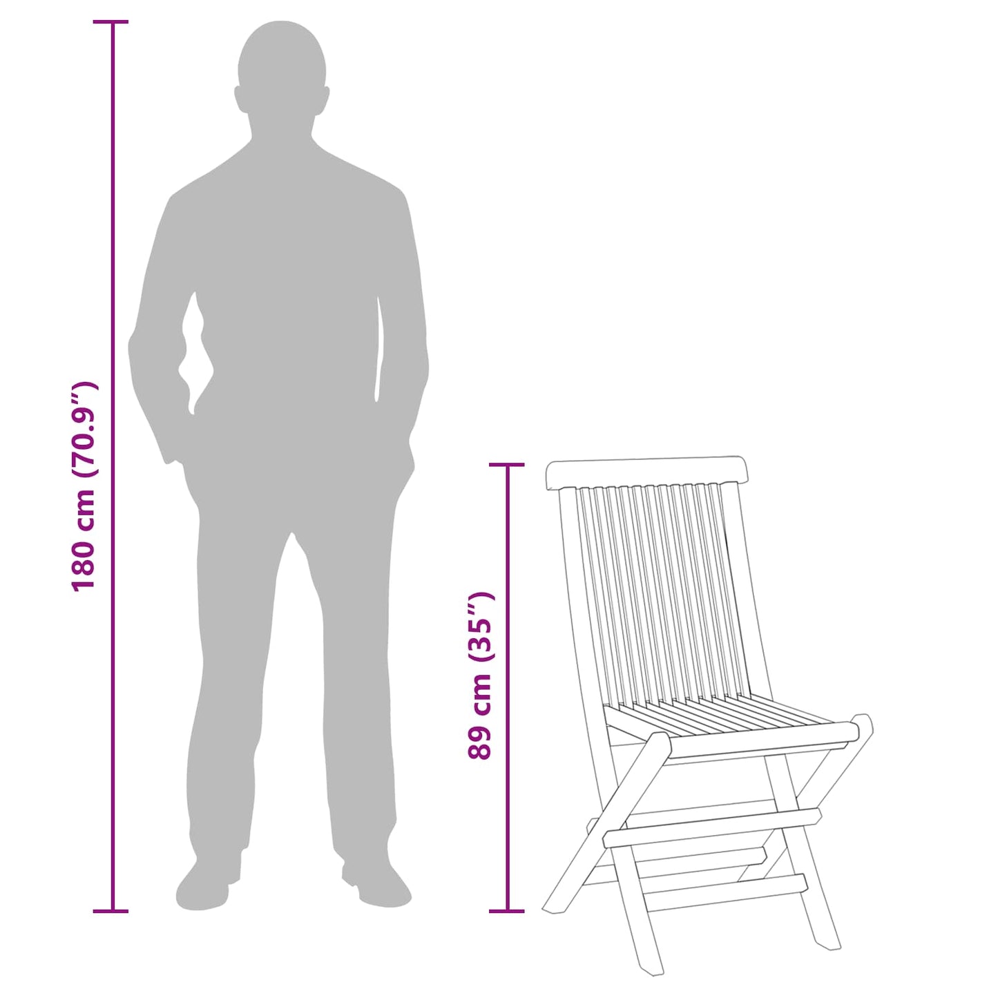 Garden Bistro Set 3 pcs Natural Solid Teak Wood