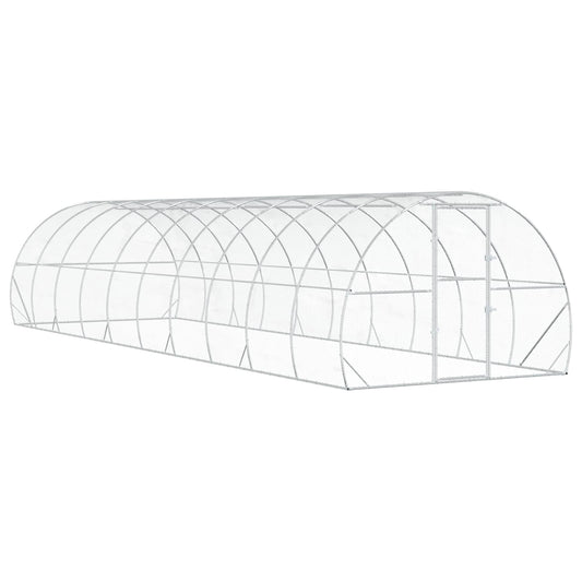 Chicken Coop Silver 1000 x 300 x 200 cm Galvanised Steel