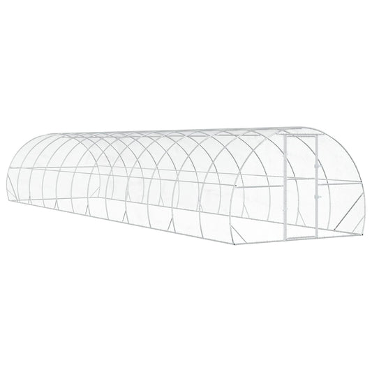 Chicken Coop Silver 1200 x 300 x 200 cm Galvanised Steel