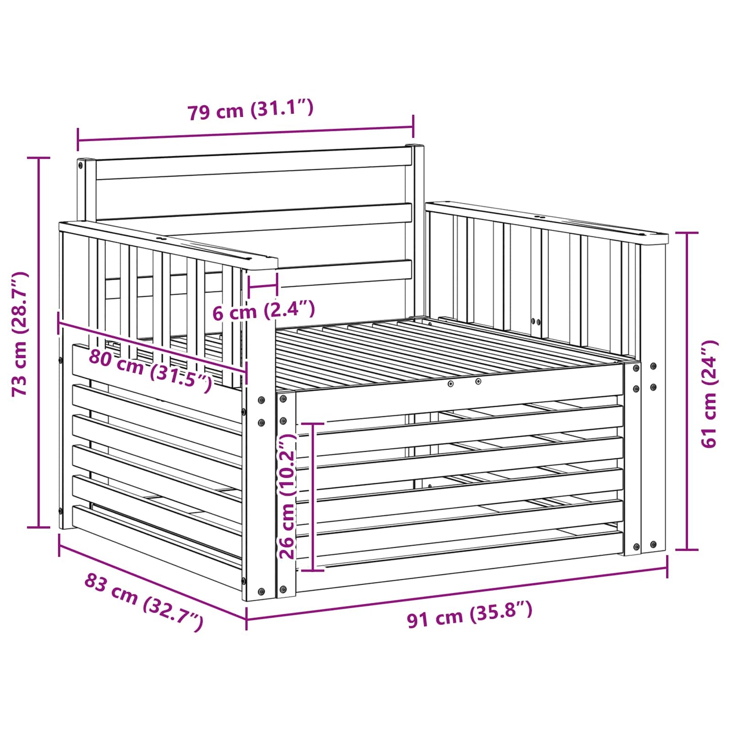 2 Piece Outdoor Sofa Natural