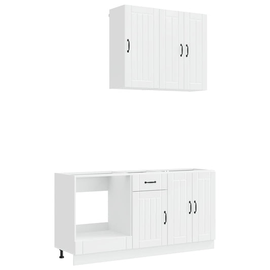 Kitchen Unit LUCCA 5 pcs High Gloss White Engineered Wood
