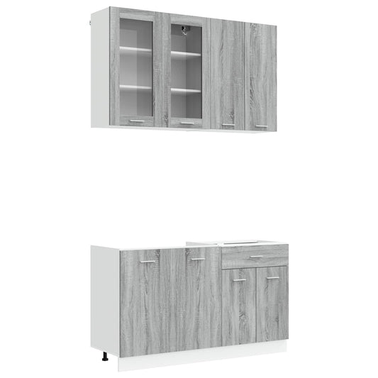 Kitchen Unit LYON 4 pcs Grey Sonoma Engineered Wood