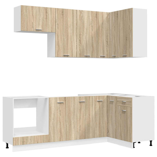 Kitchen Unit LYON 8 pcs Sonoma Oak Engineered Wood