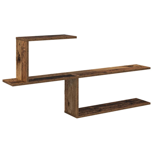 Wall Shelf Old Wood 122 x 18 x 60 cm Engineered Wood