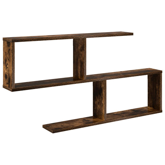 Wall Shelf Smoked Oak 100 x 12 x 50.5 cm Engineered Wood
