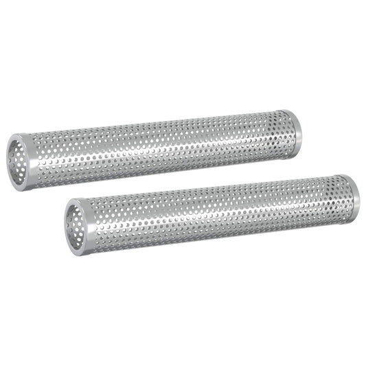 Smoker Tube 2 pcs Ø 5 x 30 cm Stainless Steel 304 Silver
