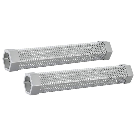 Smoker Tube 2 pcs 5 x 5 x 30 cm Stainless Steel 304 Silver