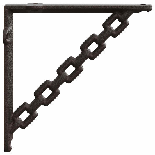 Wall Shelf Brackets 12 pcs Antique Brown 10.5 x 10.5 x 3 cm
