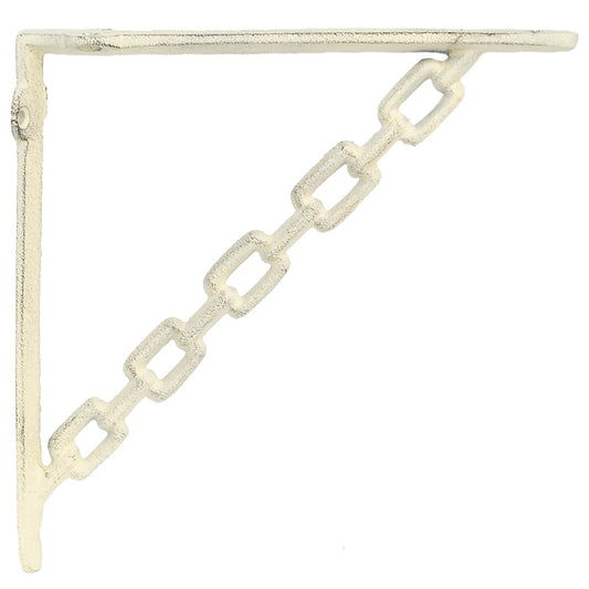 Wall Shelf Brackets 12 pcs Antique White 14.5 x 14.5 x 3 cm
