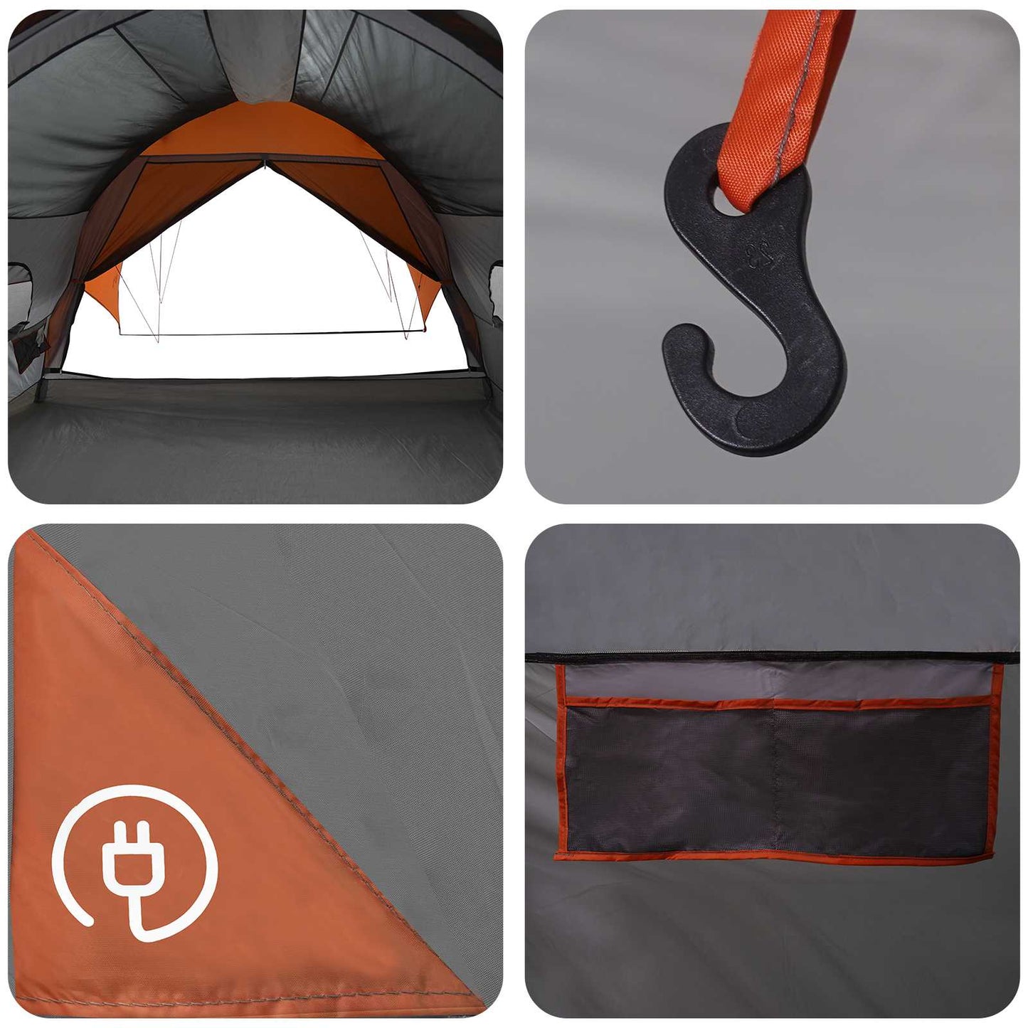 Tunnel Tent with Rainfly Water-Resistant 10-Person