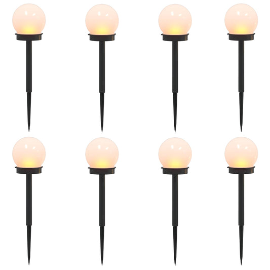Outdoor Solar Lights with Ground Spike 8 pcs Warm White 38.5 cm
