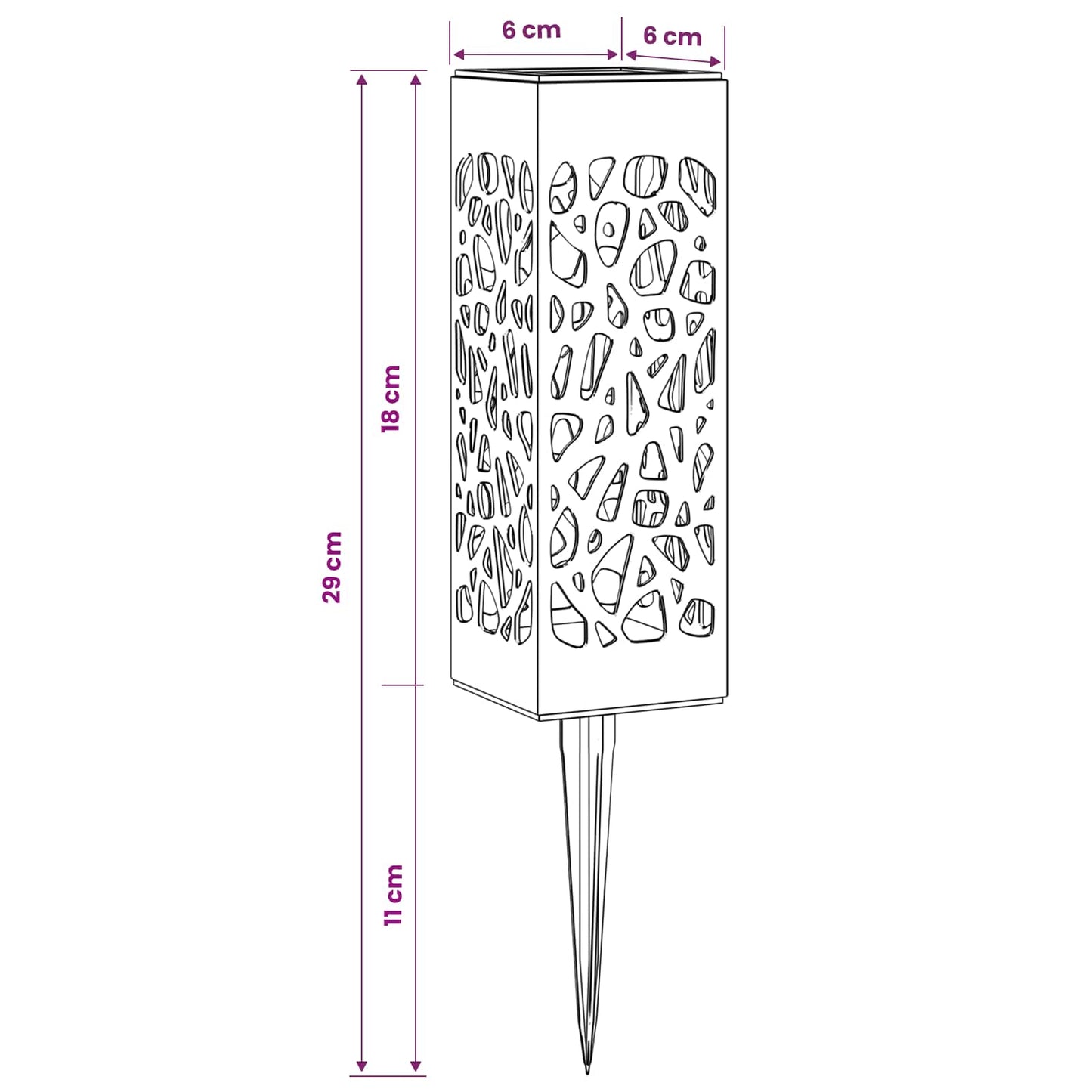 Outdoor Solar Lights with Ground Spike 8 pcs Warm White 29 cm