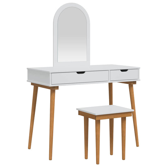 Dressing Table Set FAUSKE 3 pcs White 100 x 50 x 143 cm