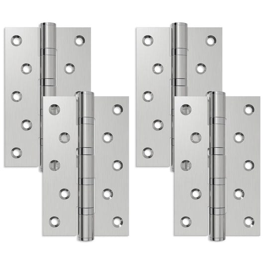 Hinge 4 pcs 125 x 75 x 13 mm Silver Steel