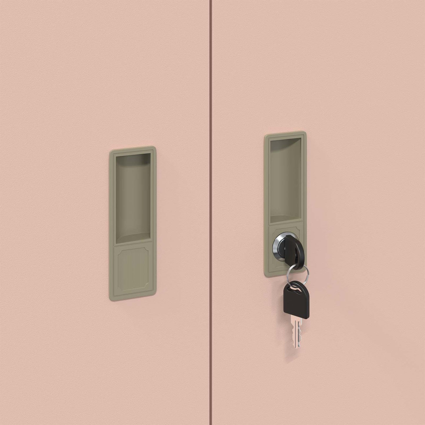Storage Cabinet 2 pcs Pink 90 x 40 x 130 cm Steel Lockable
